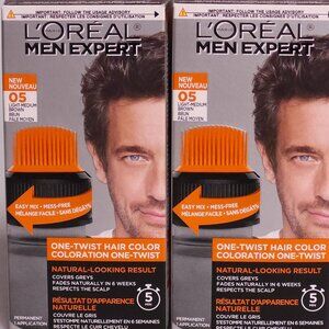 L'OREAL MEN EXPERT One Twist Hair Colour Shade 05 Light-Medium Brown BNIP